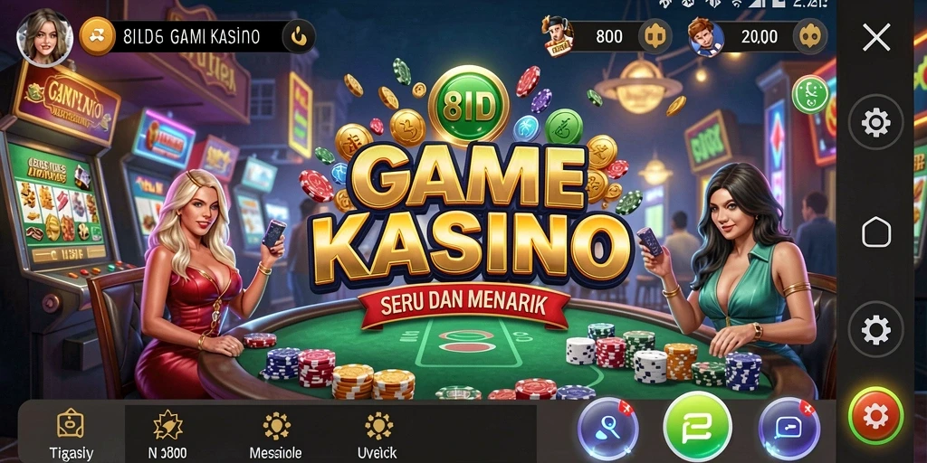 Tampilan gameplay menarik dalam aplikasi Kasino 8ID.