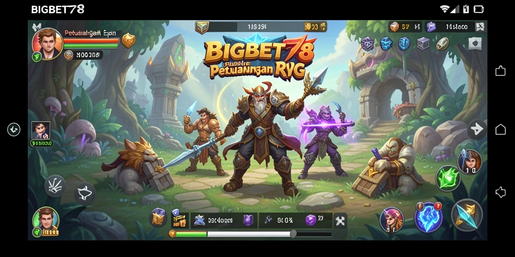 Tampilan gameplay RPG yang menampilkan pertarungan karakter epik.