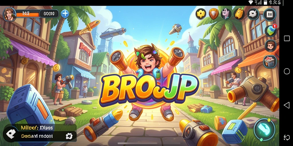 Screenshot gameplay BROJP menampilkan aksi seru dalam permainan Arcade.