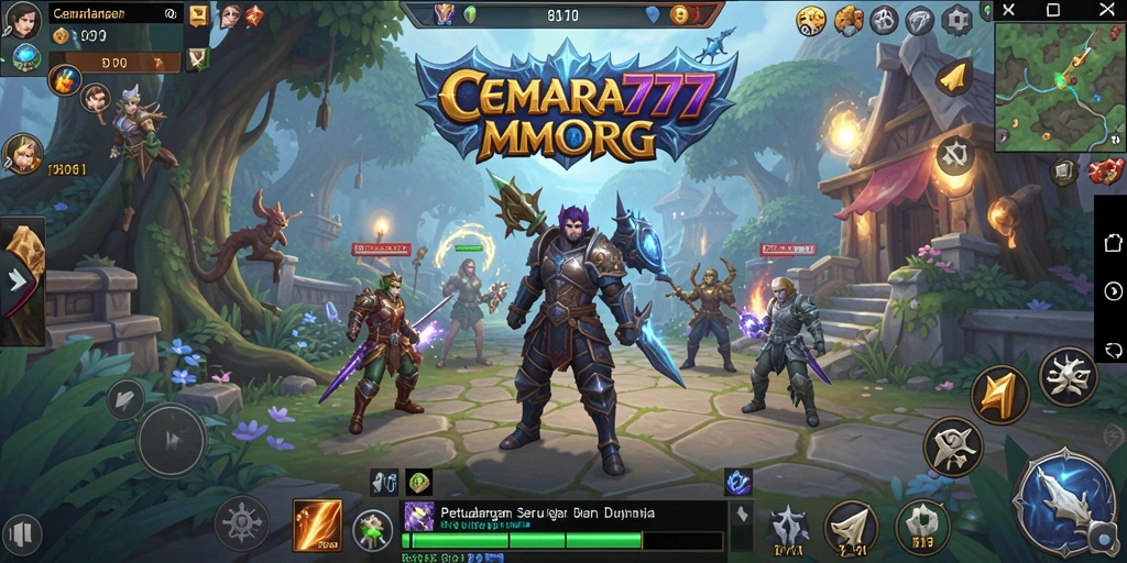 Screenshot gameplay CEMARA777 menampilkan aksi seru di dunia MMORPG.