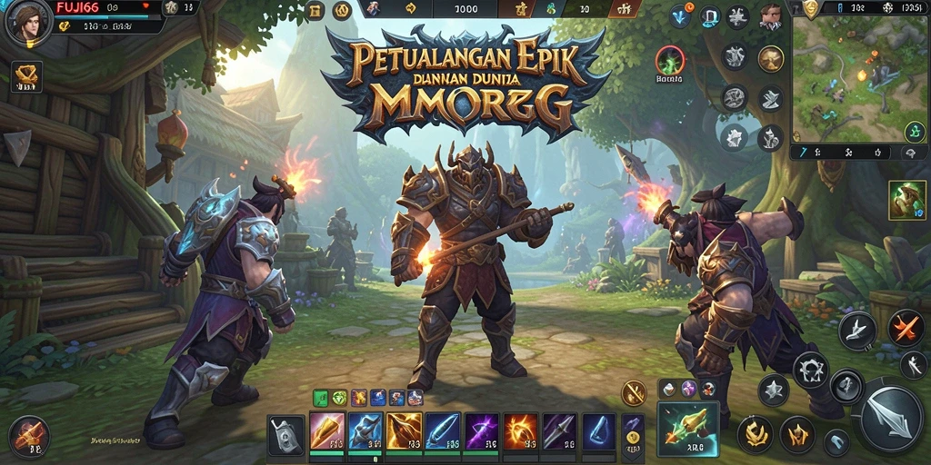 Tampilan gameplay FUJI66 yang mendebarkan dalam petualangan MMORPG.