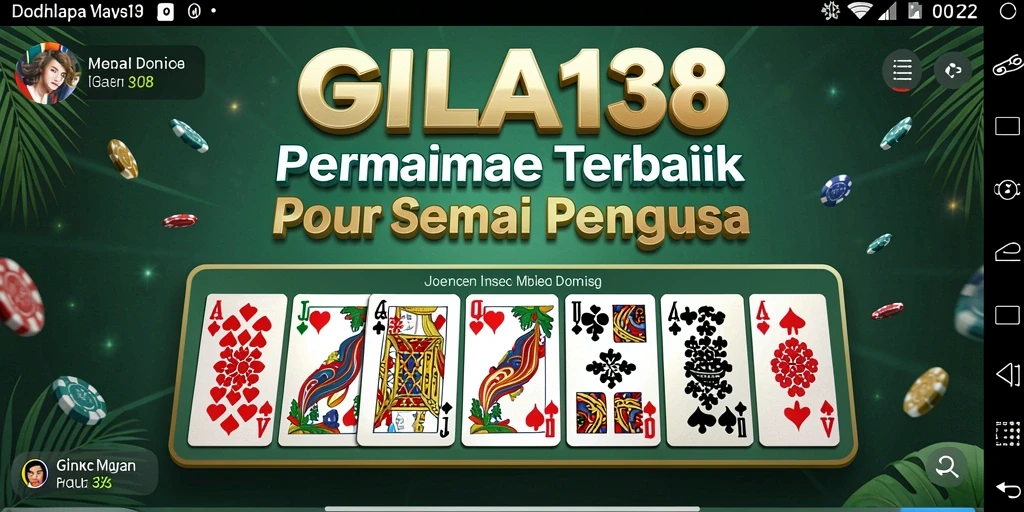 Tangkapan layar game GILA138 menampilkan gameplay Domino yang seru dan interaktif.