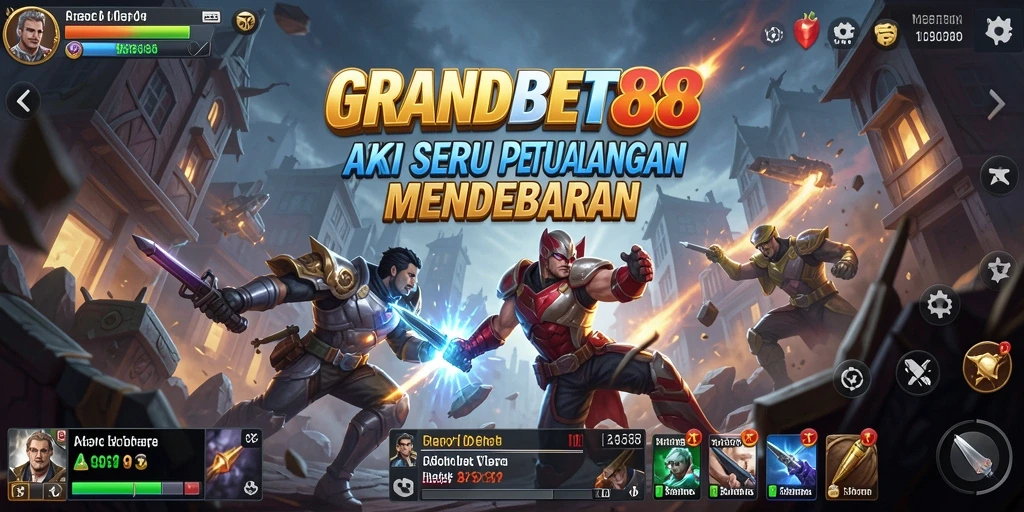Tampilan gameplay seru di <strong>GRANDBET88</strong> dengan aksi mendebarkan.