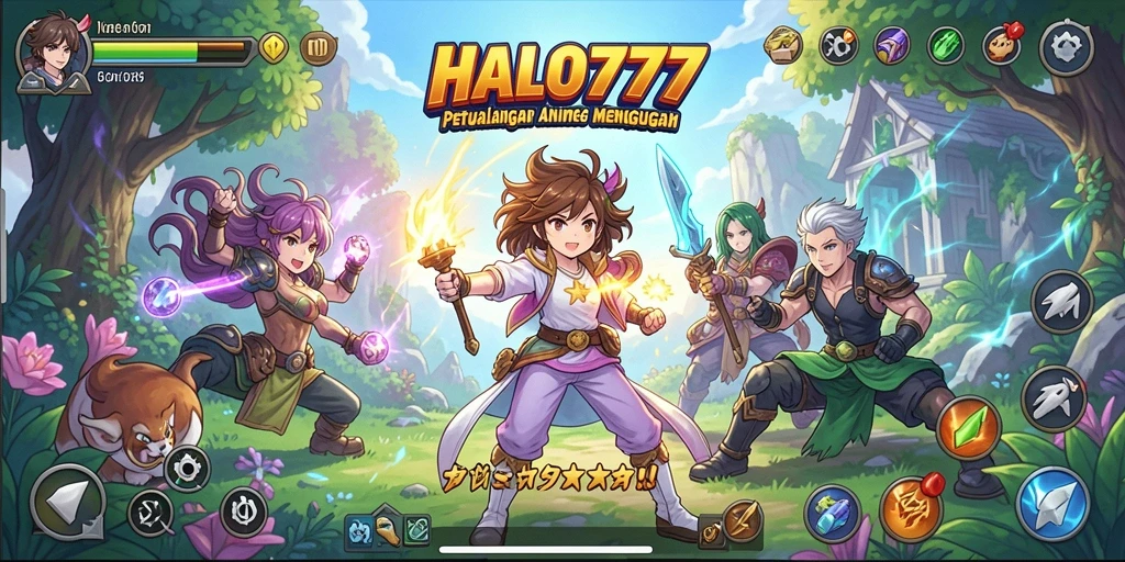Tampilan gameplay HALO777 dengan karakter Anime yang mengesankan.