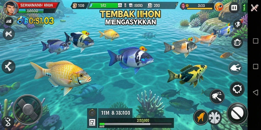 Screenshot menunjukkan gameplay yang seru di dalam HO3.