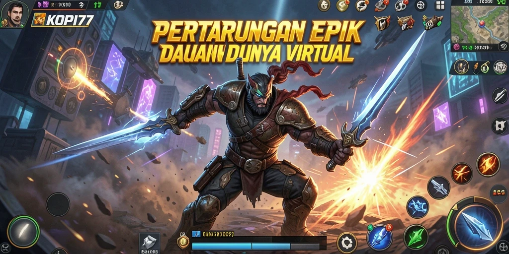 Tangkapan layar KOPI77 menampilkan pertarungan yang seru dan dinamis.