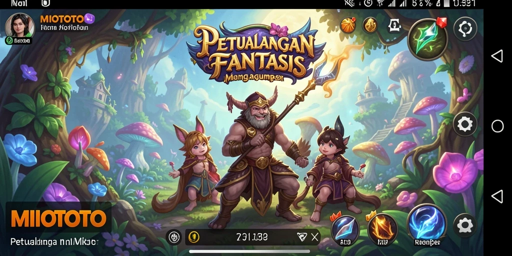 Tampilan gameplay RPG MIOTOTO yang menakjubkan dengan aksi seru.