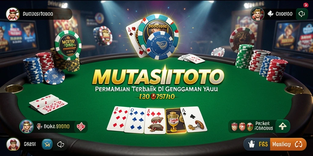 Tampilan gameplay seru dalam aplikasi Poker MUTASITOTO.