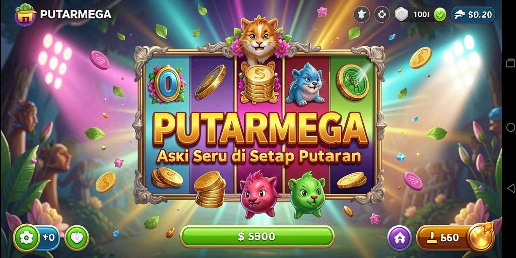Gameplay seru PUTARMEGA dengan aksi mendebarkan.