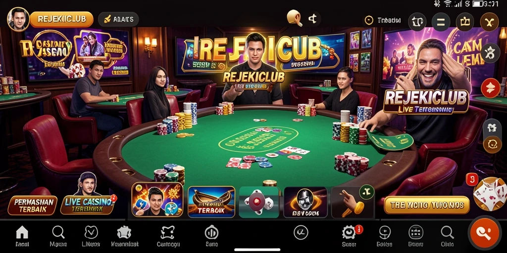 Tampilan gameplay menarik dari REJEKICLUB Live Casino.