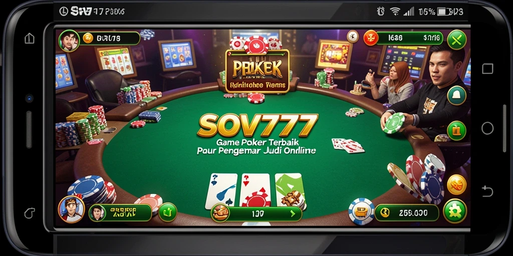 Tangkapan layar gameplay Poker SOV777 yang seru dan interaktif.
