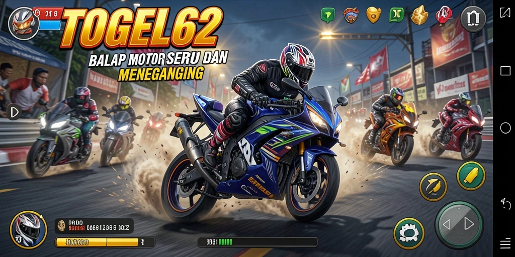 Screenshot utama TOGEL62 menunjukkan aksi balap motor yang mendebarkan.