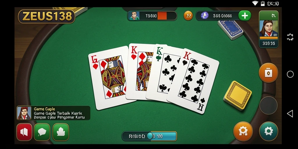 Gameplay seru ZEUS138 dengan teman-teman dalam permainan Gaple.